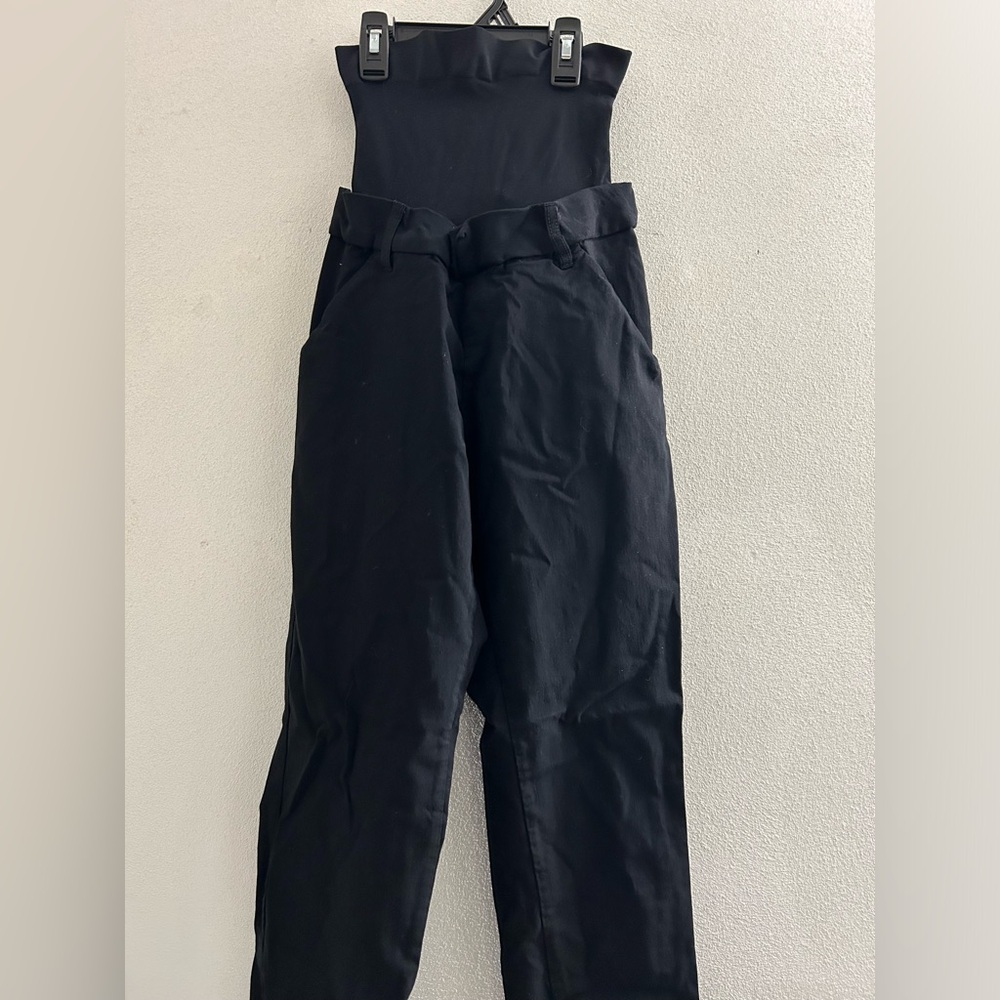 🦋 Black dress pants postpartum with full panel. Motherhood bounceback collection